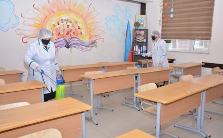 Bakıdakı məktəblərin hamısı dezinfeksiya olunub